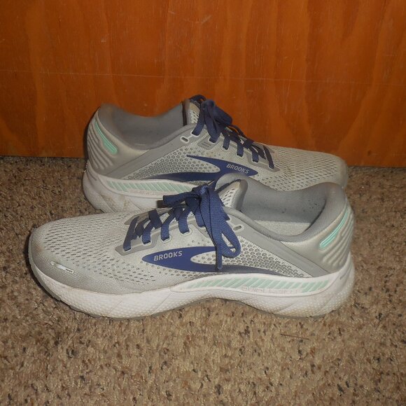 Brooks Adrenaline GTS 22 Running Sneakers Gray Purple Shoes 9 - Picture 2 of 4